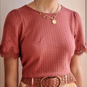 Sezane Clea T shirt - XS - Pink